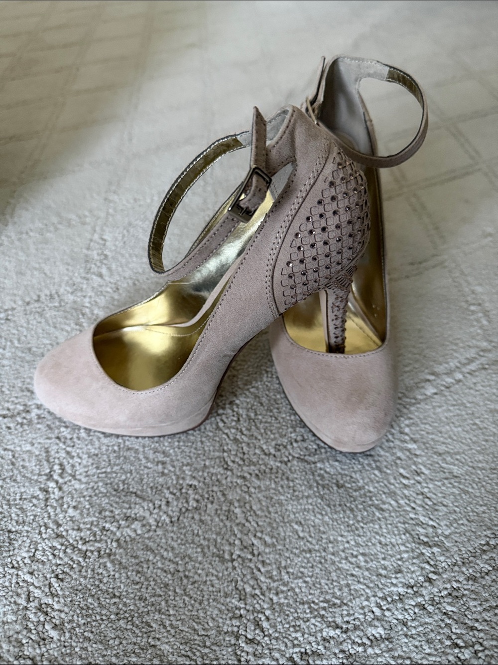 Style & Co. Women's Ankle-Strap Round-Toe Pumps in Nude Blush